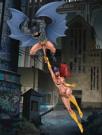 batgirl futa big cock stretching