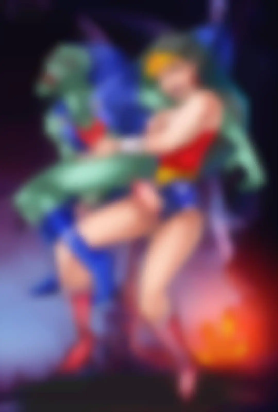 wonder woman naked futa fucks superhero