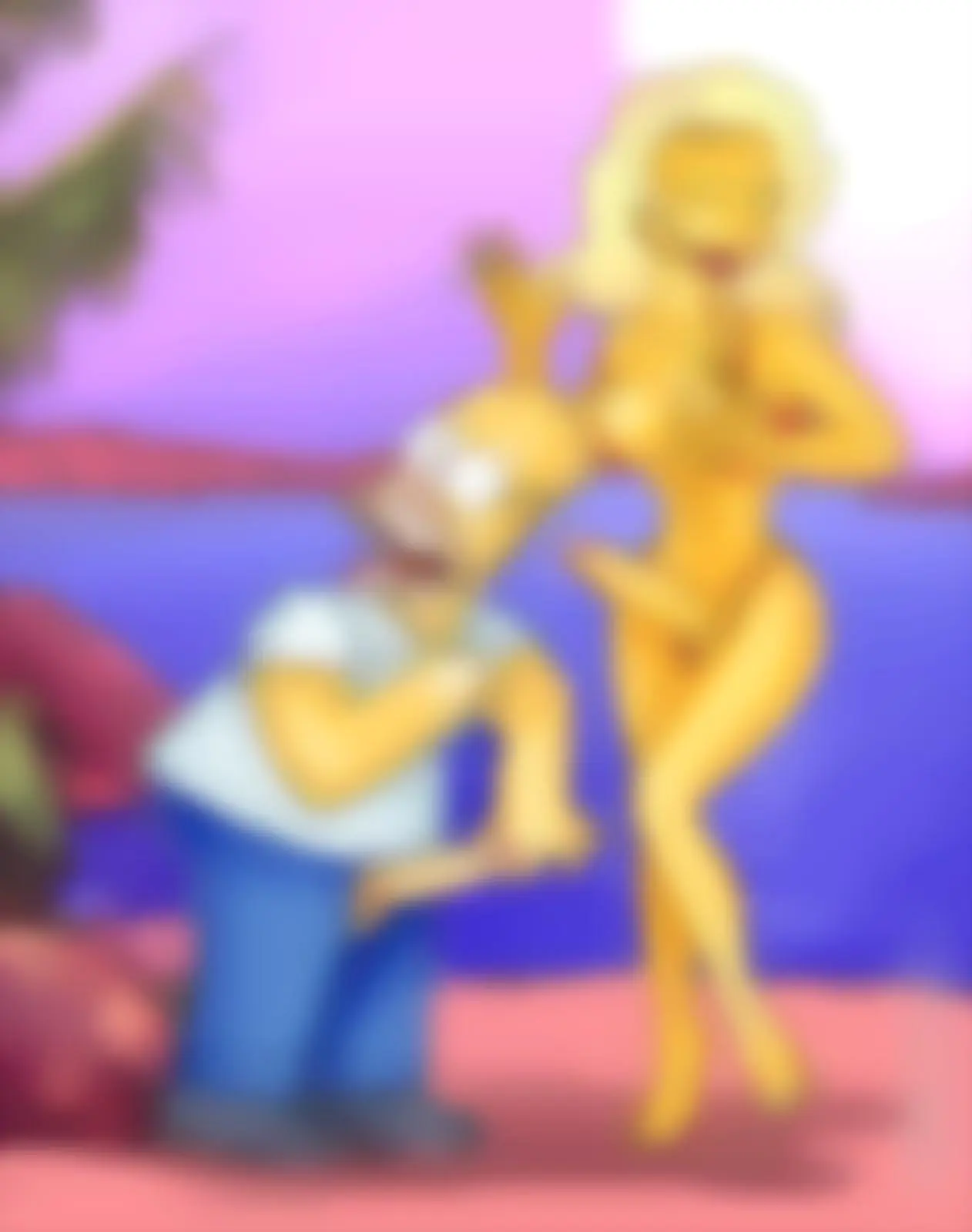 simpsons rule 34 comic blonde futa cum